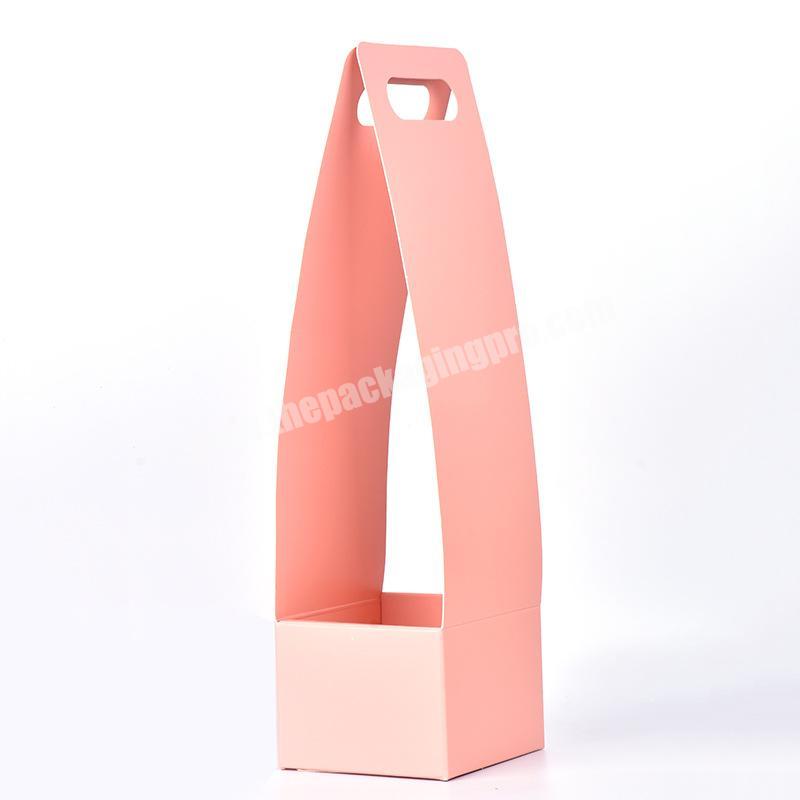 flower paper packaging with carry-handle