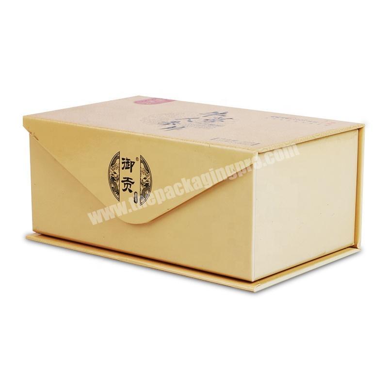 Foam insert available custom yellow ginseng paper cardboard packaging gift box