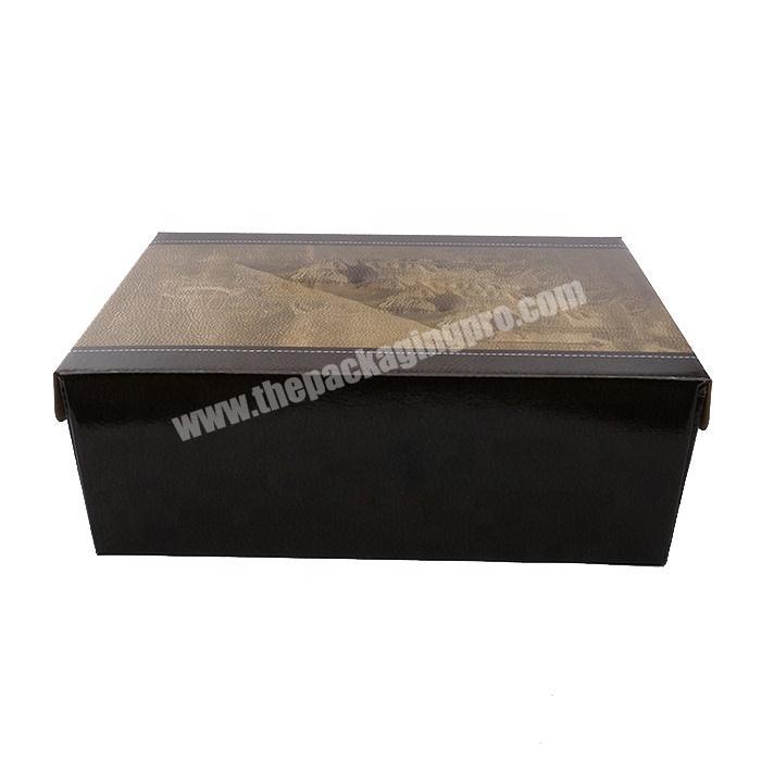 Foldable black tab lock corrugataed e flute mailer box cardboard for gift packaging