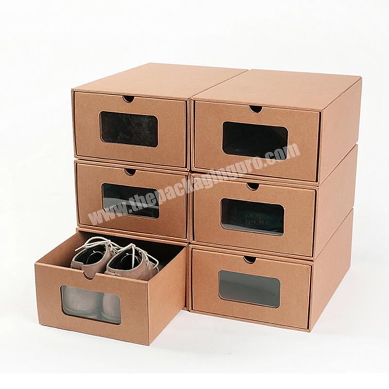 foldable cardboard box shoes storage box drawer type shoe box organizer storage