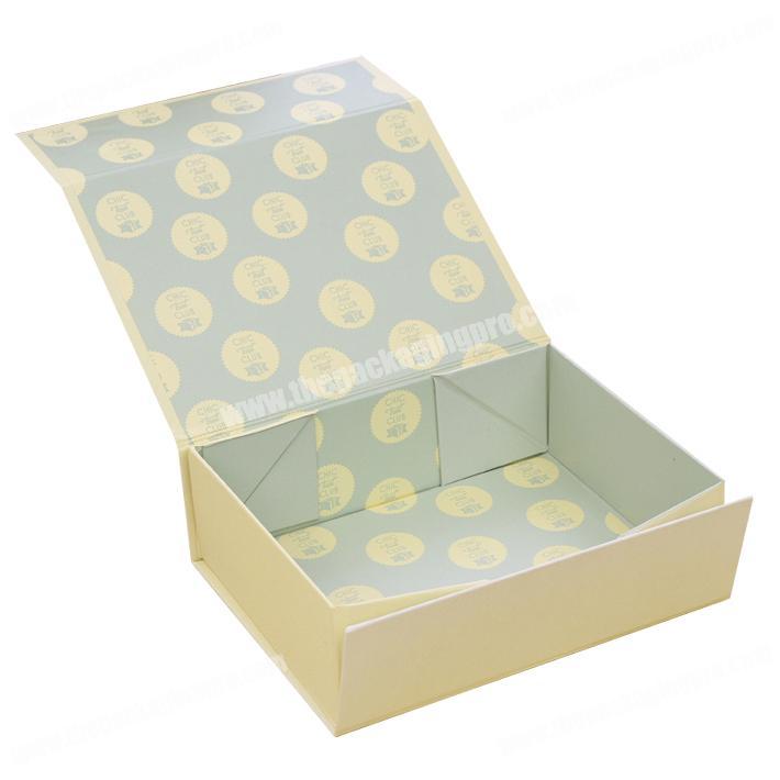 Foldable cardboard paper custom full color printing magnetic closure hair extension packaging box