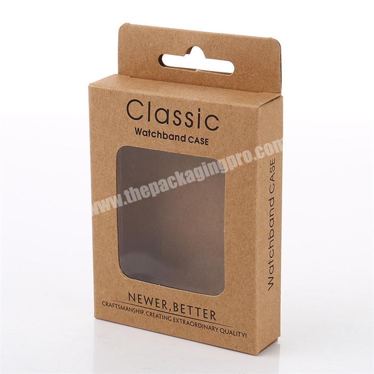 Foldable Cardboard Paper Tuck Top Flat Folding Kraft Mailer Paper Box For Tempered Watch Glass Packaging