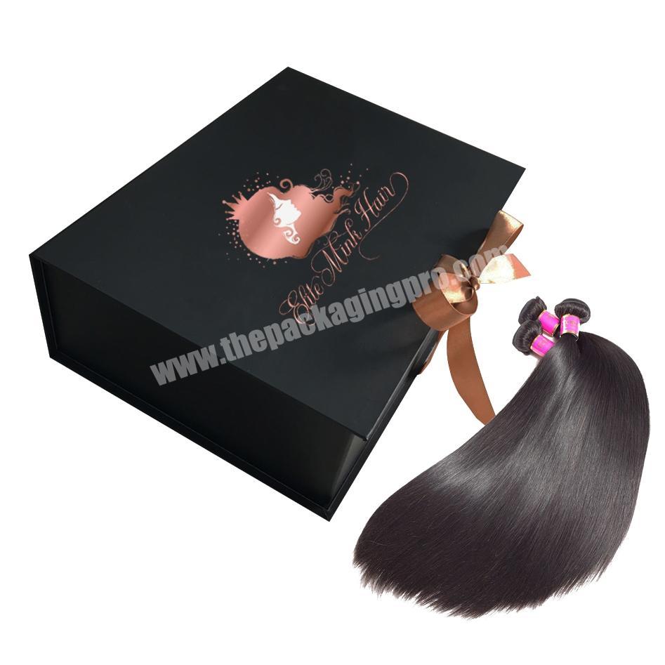 foldable custom hair extension packaging box luxury