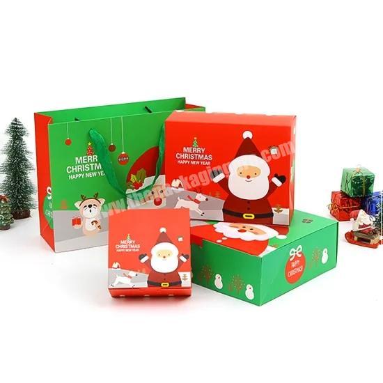 Foldable Custom Small Decorative Box Christmas Paper Gift Boxes with Lids Christmas Packaging Box