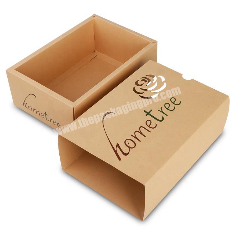 Foldable die cut flower tea bag handmade soap gift drawer box paper packaging kraft
