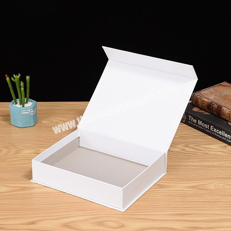 Foldable For Foil Flip Cream Black Small Custom Printed Paper Packaging Cardboard Magnetic Folding Gift Box With Ribbon Closure