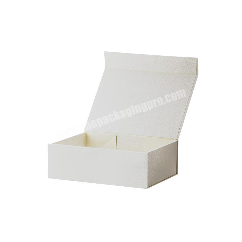 Foldable packing box custom printing luxury packaging boxes folding box with magnetic and ribbon for shoes clothing