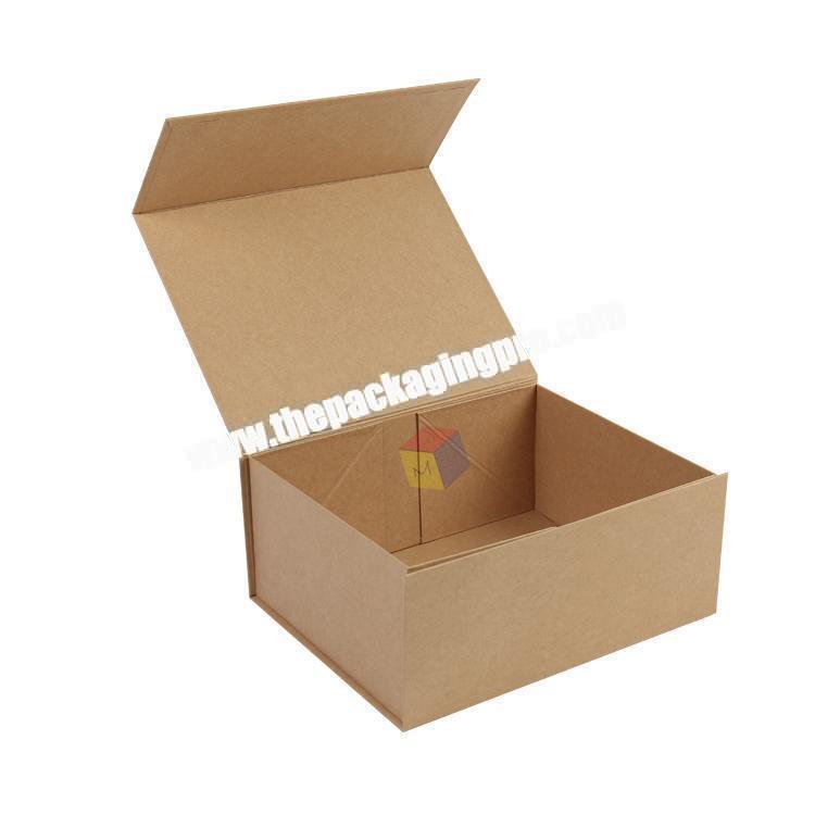 folding brown kraft paper clothing packaging shoe boxes
