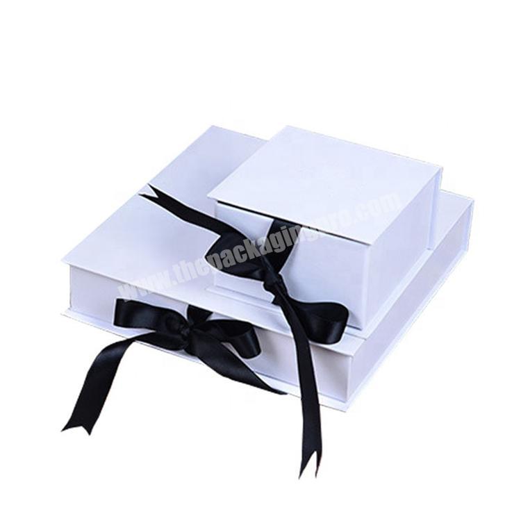 Folding Cardboard Paper Packaging Ribbon Closure Wedding Dress Bridesmaid Gift Box