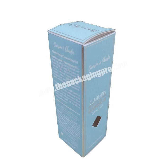 Folding custom design paper cardboard lipstick packaging box with cutout window