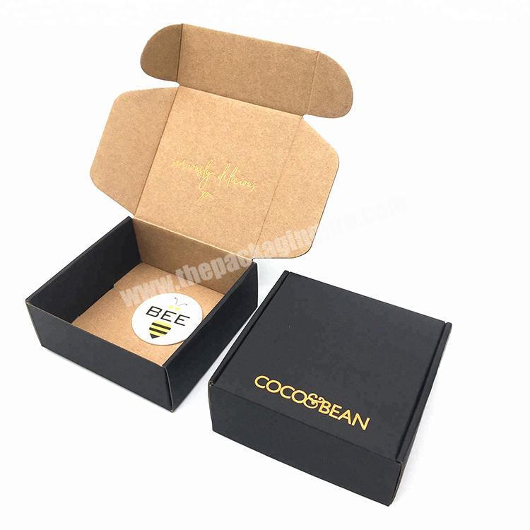 Folding Gloss Mailers Printing Ink Color Packaging Paper B Flute Corrugated Cardboard Shipping Boxes Black