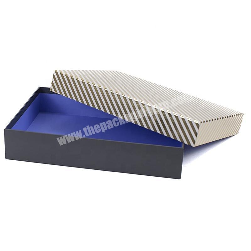 Folding paper gift box with White logo printed corrugated paper packing box