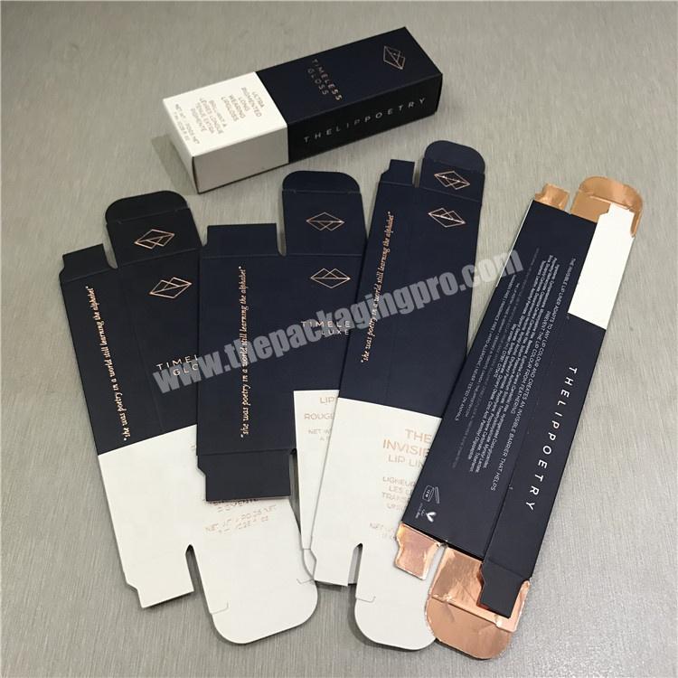 Folding printing cosmetic paper luxury box for lipstick