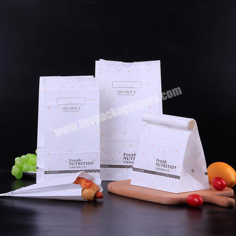 Food bread packaging paper bag custom