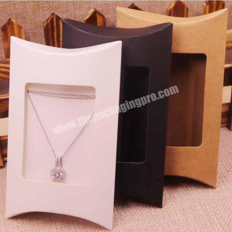 Food Cardboard Jewelry Window Rectangle Pillow Small Custom Luxury Packaging Kraft Paper Type Wedding Door Gift Box