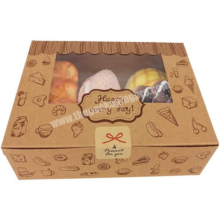 Food Grade Custom Logo Cookie Sweet Biscuit Box With Brown Kraft Paper Box