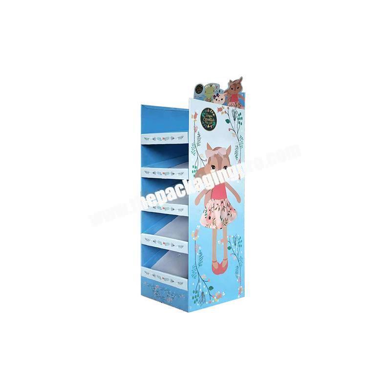 Food grade disposable recycle corrugated mobile phone display shelf