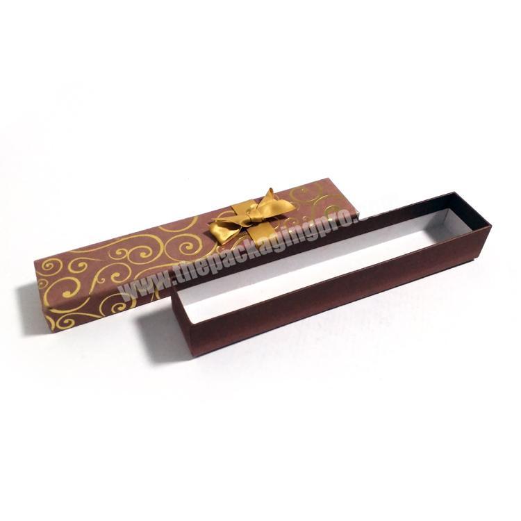 Food safety long shape paper gift box, paper chocolate gift box