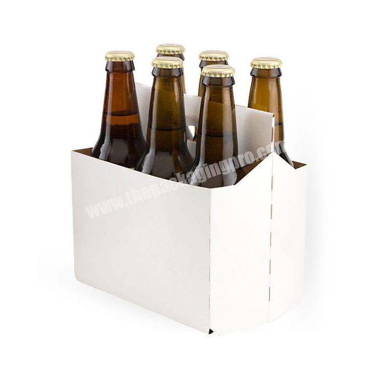 Free Design Corrugated Cardboard 6 Pack Beer Bottle Paper Carrier Holder