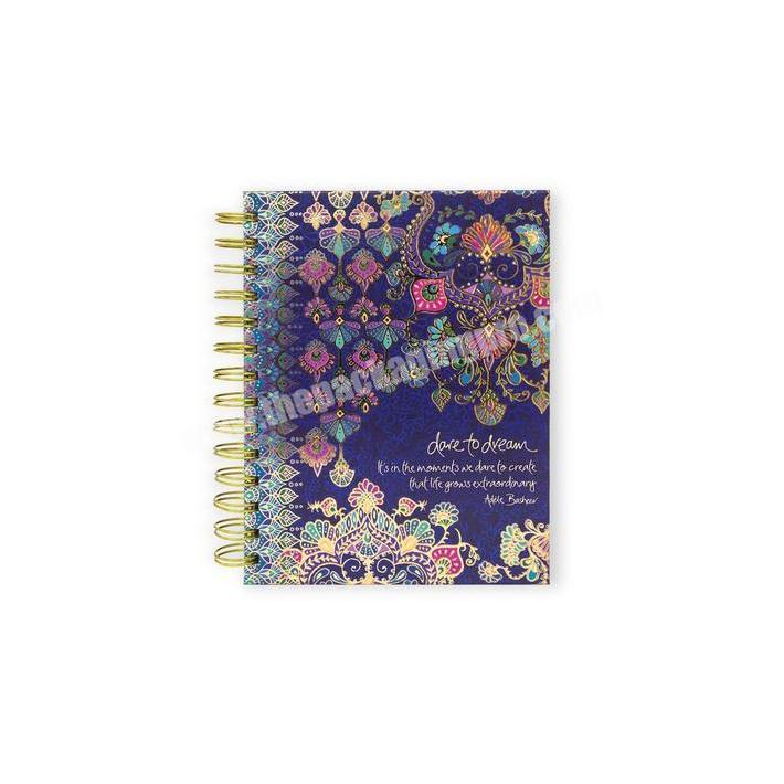 Free design custom hardcover spiral notebook wholesale