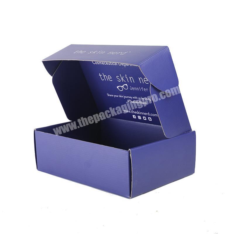 Free Sample 1 Days Lead Time Blue Color Folding Pack Clothes Shoes Gift Box Custom Product Printed Boxes With Logo