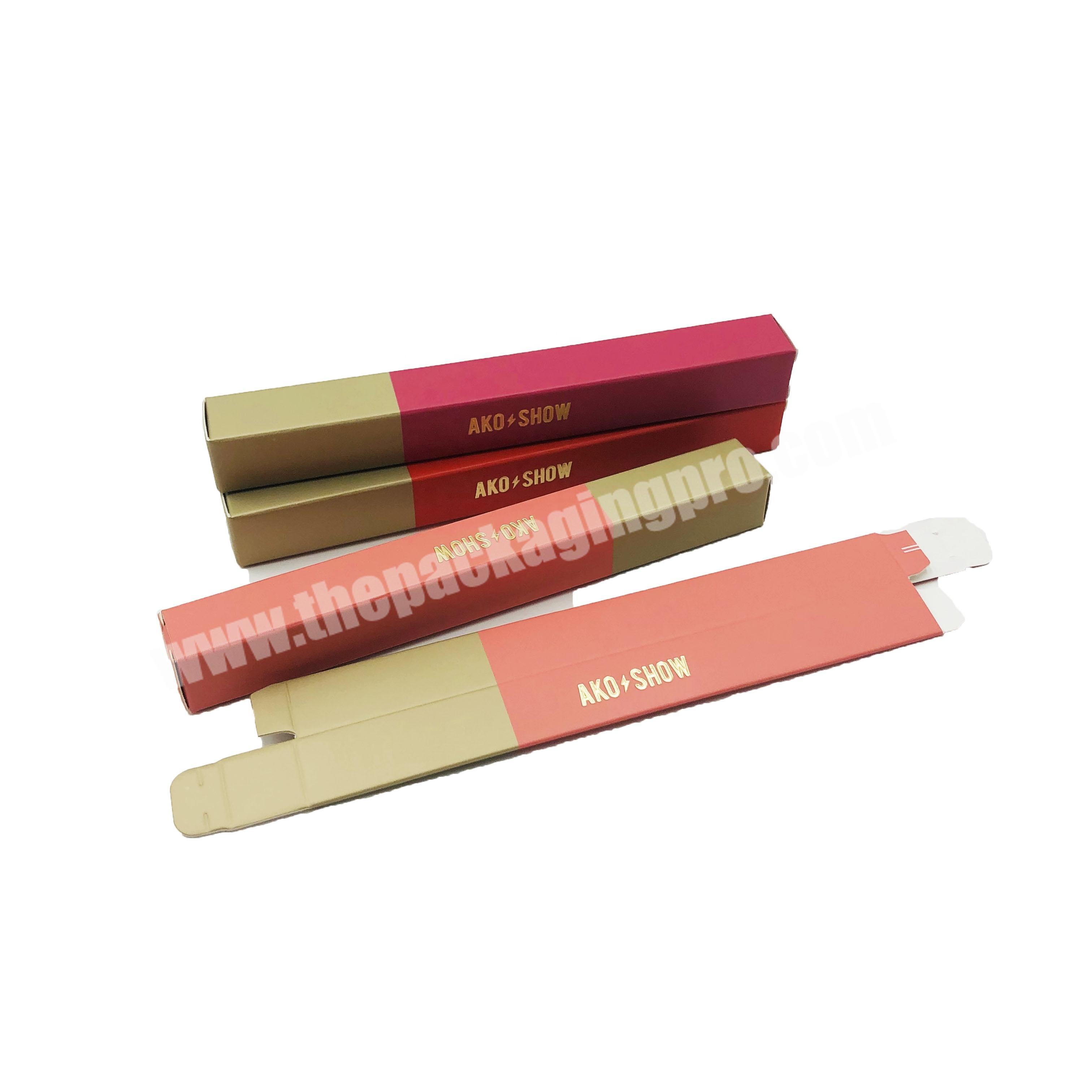 Free Sample Custom Logo Luxury Gradient Lipstick Lip Gloss Tube Packaging Paper Box