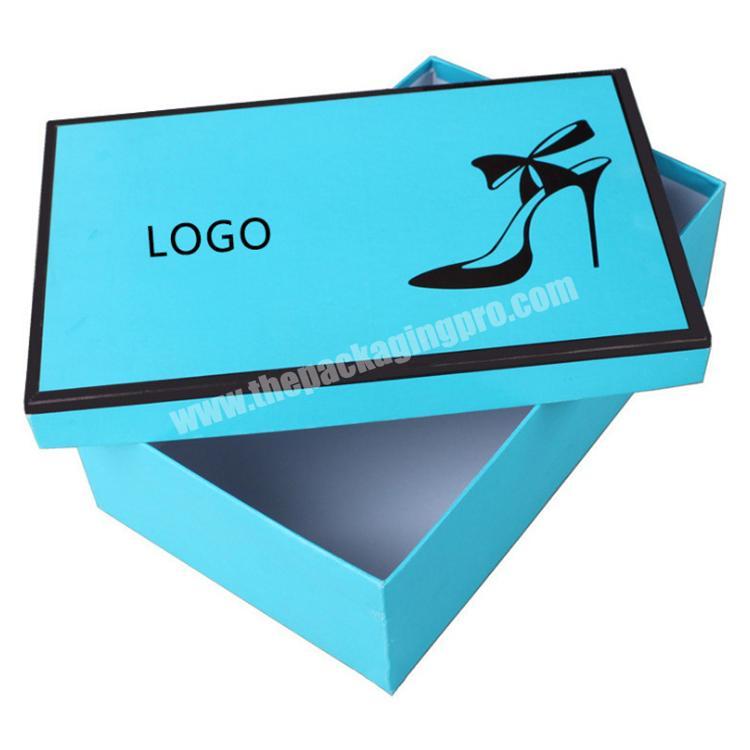Free Sample Custom Packaging Paper Shoes Boxes CMYK Printing Cardboard Rigid Gift Box With Lid