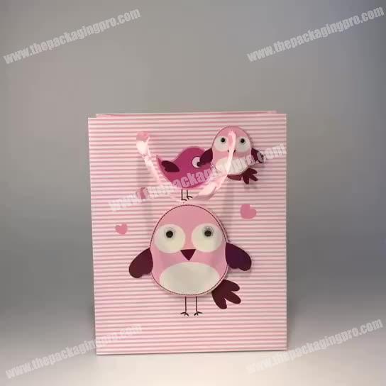 Free Sample Wholesale Attractive Promotional High Quality  Paper Gift Bag Birthday Gift Bag