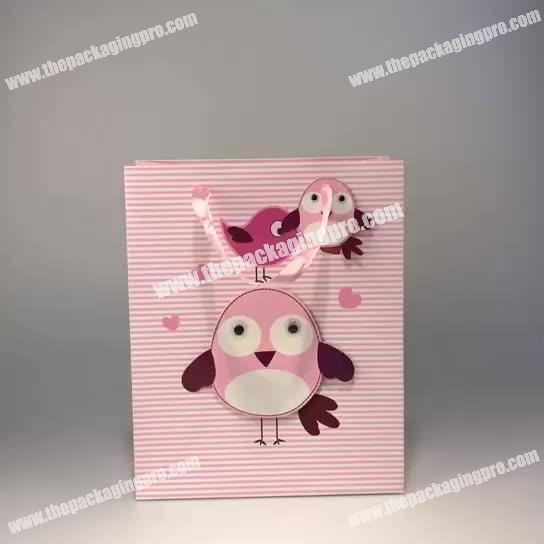 Free Sample Wholesale Custom  Attractive Cheap High Quality  Paper Gift Bag Birthday Gift Bag