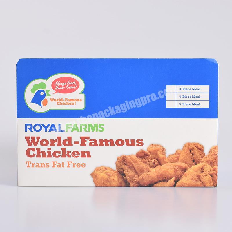 Fried chicken box paper take away packaging box for fried chicken fast food