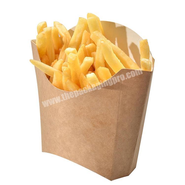 Fries Box Disposable Restaurant Box Snacks Fast Food Packaging Box