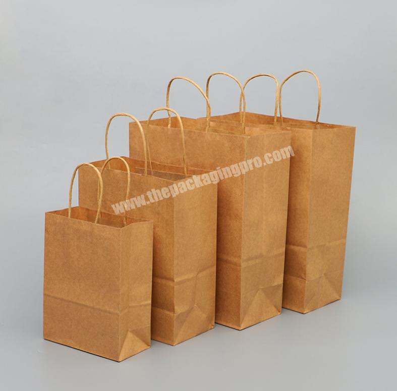 Fsc Certificated Custom 80gsm Kraft Brown Paper Bag For Food Packaging With Logo Printed