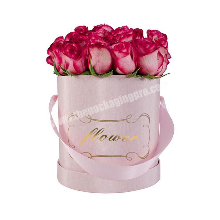 Full color printing round paper tube gift box elegant flower round box with private label