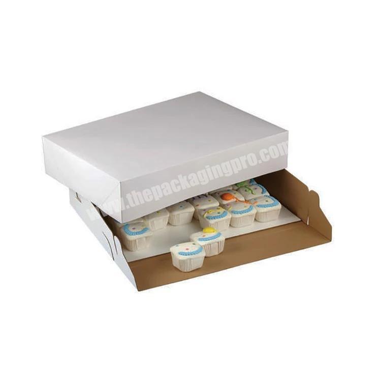 Full coloring printing 350g white card Food Grade Cake Boxes Packaging