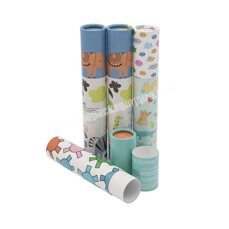 full colour printed paper tube box cardboard cylinder box for packaging