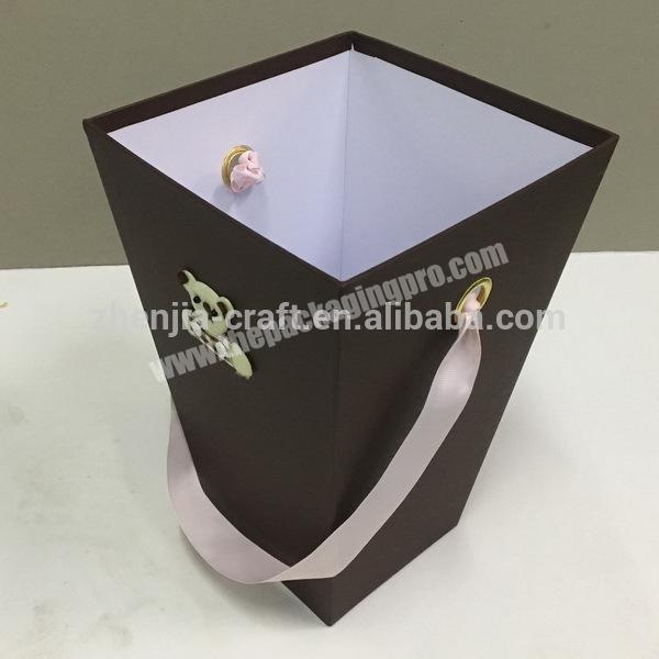 funny holiday flower packing Tapered box with handle