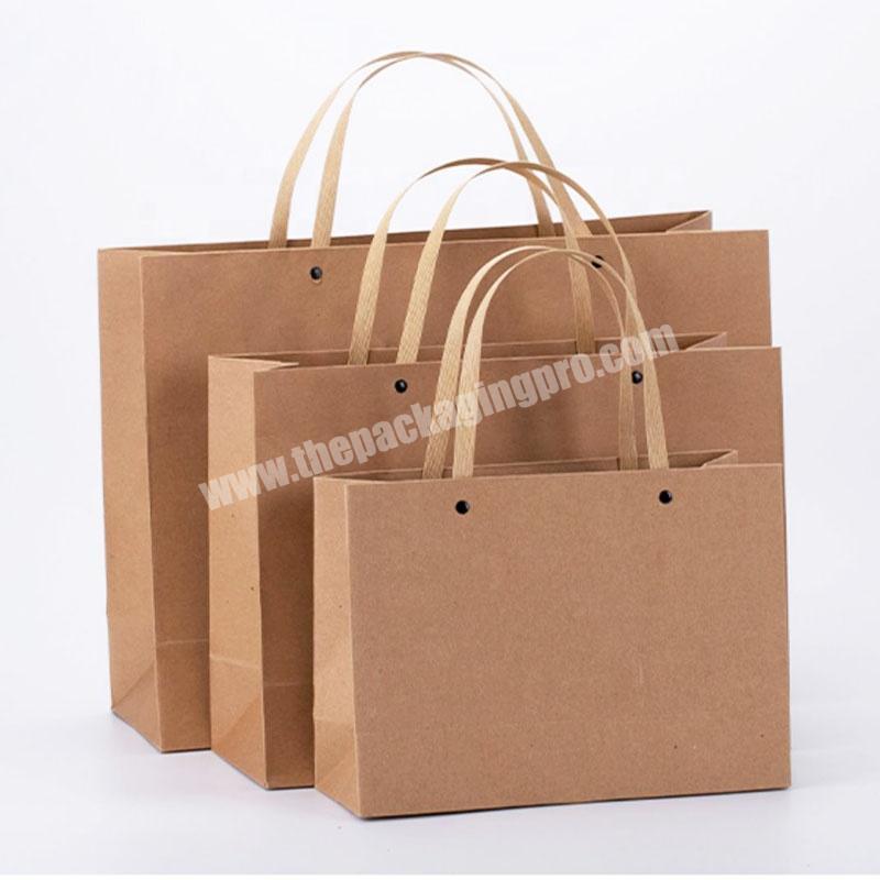 Gaodi Custom Logo Printing Hot Sale 250Gsm Strong Brown Kraft Paper Shopping Bag With Flat Handle