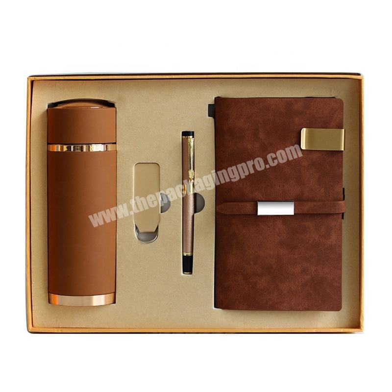 Gaodi Customized Logo Premium Beauty Promotional Office Stationery Notebook Pen USB Gift Sets Packaging Boxes