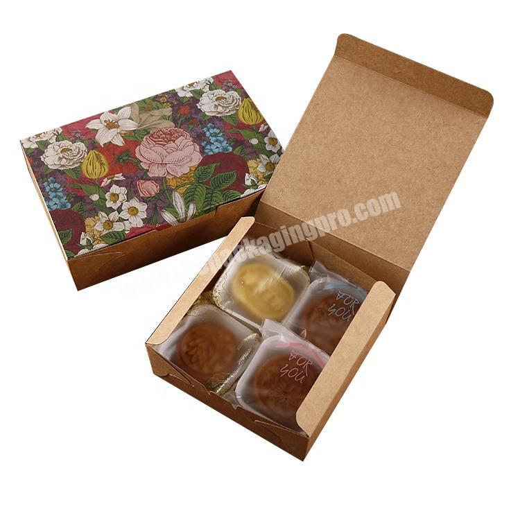 Gaodi Flat Kraft Paper Cookie Packaging Box With Customized Cmyk Printed