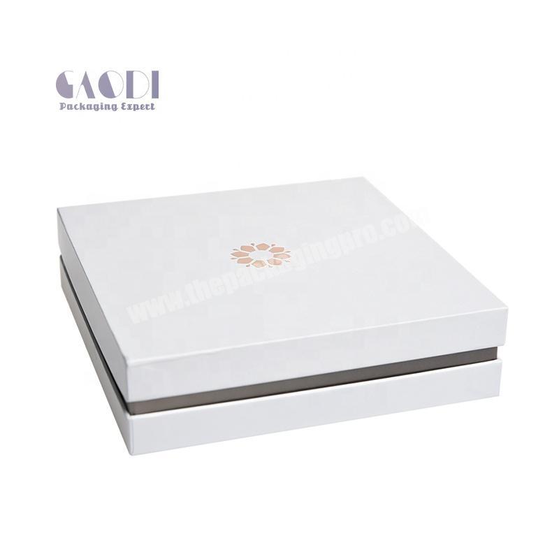 Gaodi Manufacturer Custom Printed Packaging Skincare Products White Cardboard Luxury Gift Box With Lid