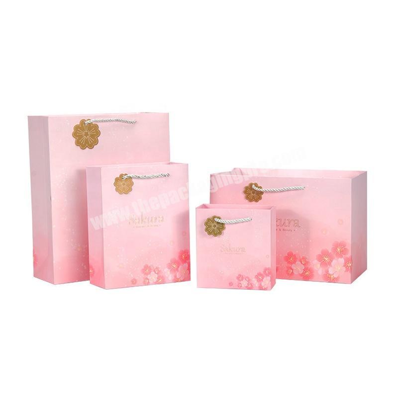 Gaodi0614 China Supplier Custom Luxury Made Skincare Packaging Cosmetics Shopping Art Paper Bags With Your Own Logo Print