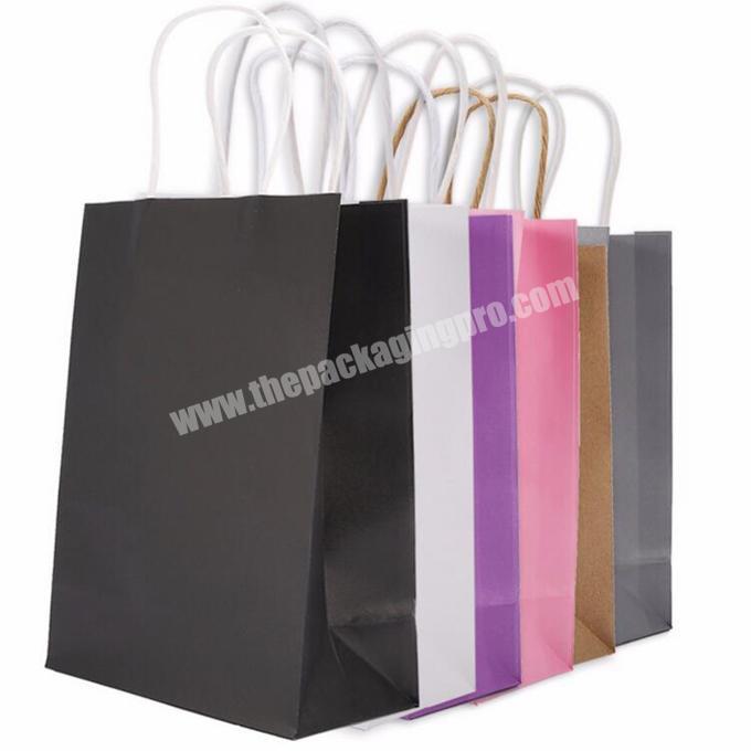 Gift Bags Kraft Packaging Handle Paper Storage Bag for Wedding Candy Favor Bag With Handle Gift Bag With Handles
