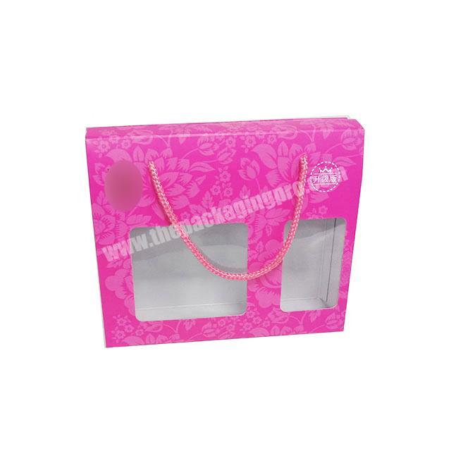 Gift box paper rigid strong white corrugated cosmetic packaging flower bird bag