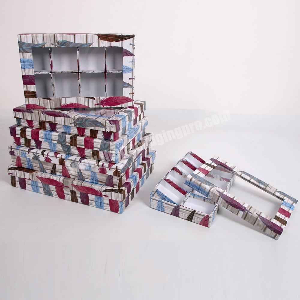 Gift Jewelry Boxes With Dividers Cardboard Box With Clear Transparent Window
