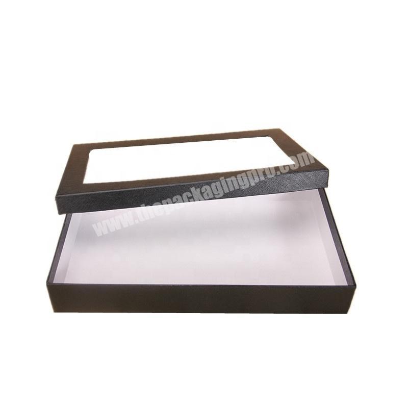 gift packaging box for cloth scarf scarves gift box with lids PVC window gift box