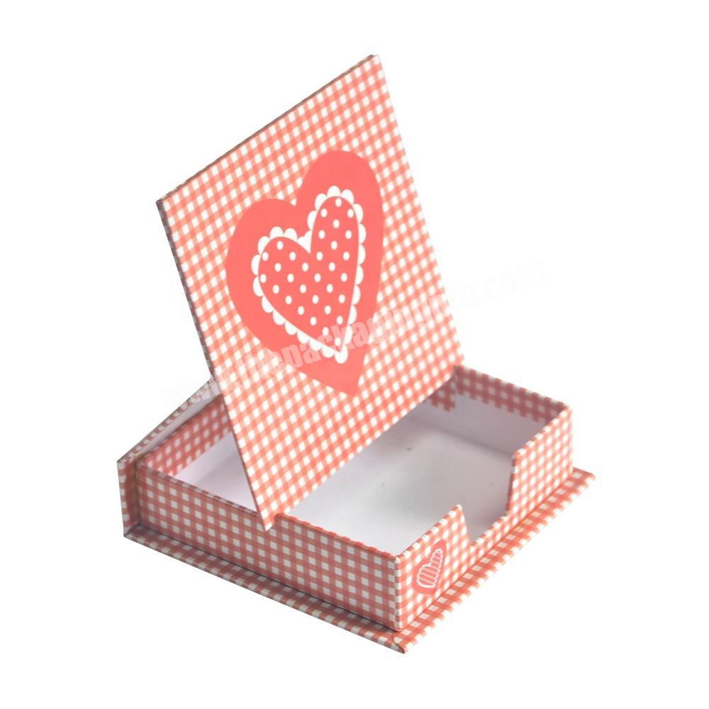 Gloss Lamination Recyclable Paper Packaging Hinged Note Card Gift Box