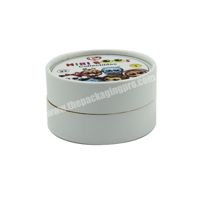 Glossy Lamination Cardboard Round Hat Luxury Small Paper Boxes White