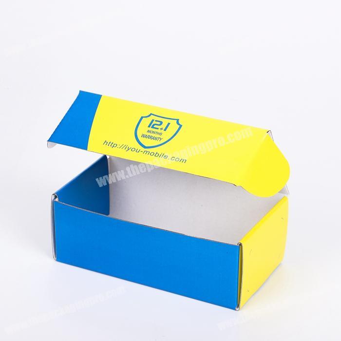 Glossy Lamination Printing Handling White Paper Box Small Carton Cardboard Packaging for Shipping