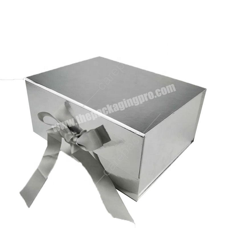 Glossy paper packaging party supply wedding dress custom bridesmaid gift box clothing wrapping box