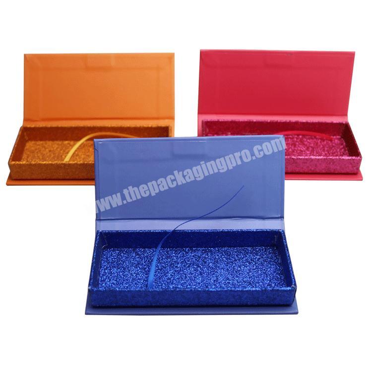 Gold Cosmetic Packaging Paper Box Red Eye Lashesbox Free Shipping Eyelash Custom Magnetic Box